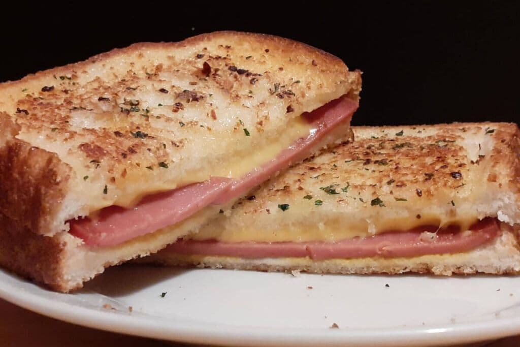 Fried Bologna on Rye