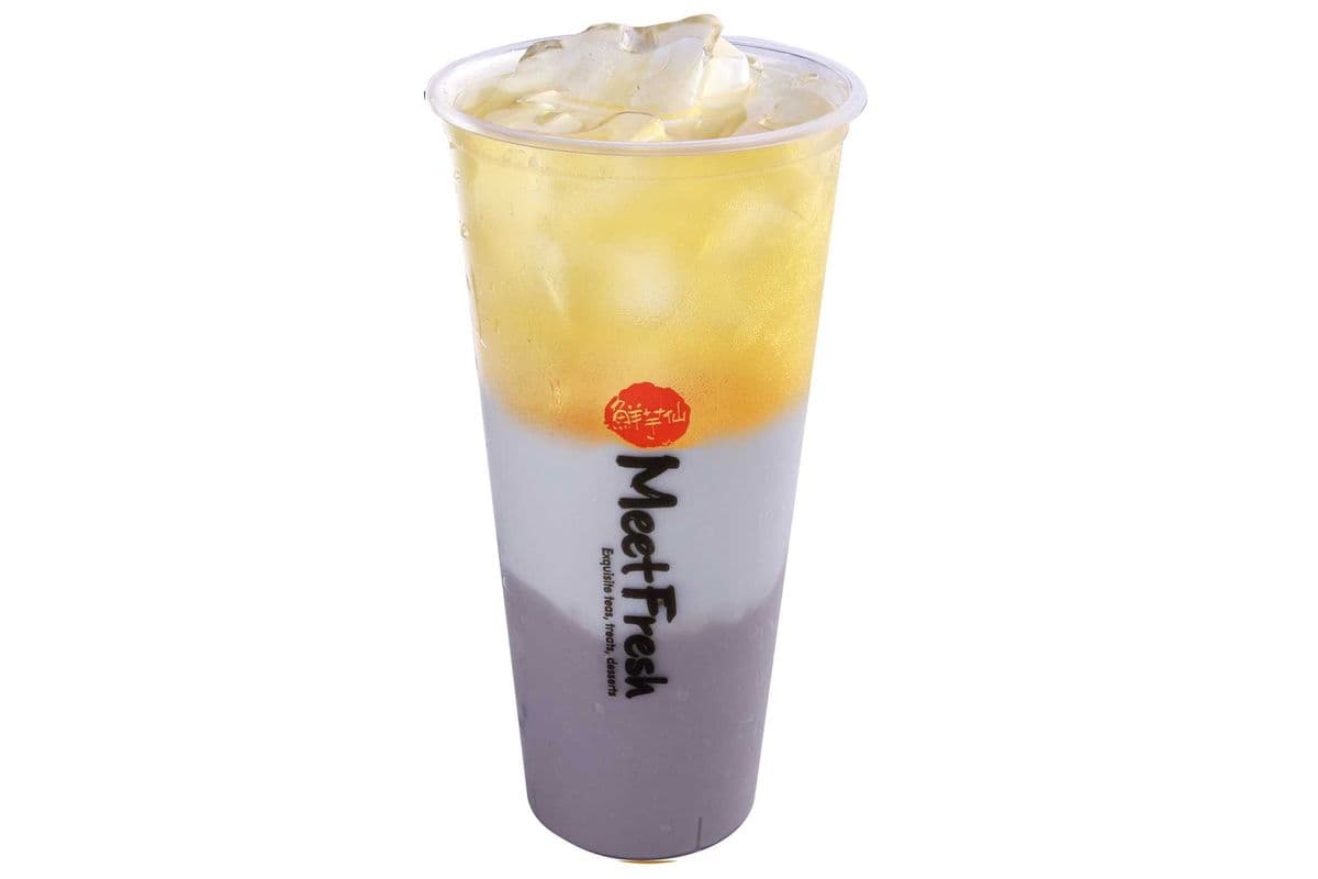 Fresh Milk Green Tea with Taro (Large)