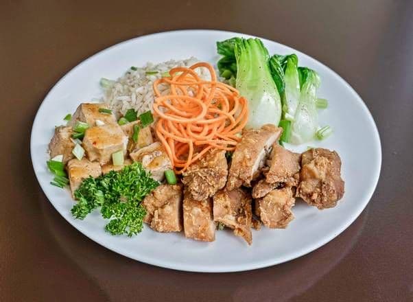 Crispy Salt-Pepper Chicken Rice Bowl