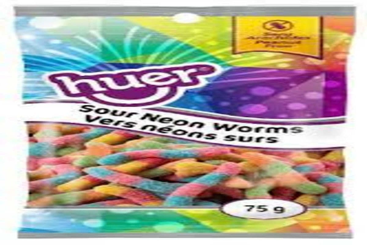 Huer Sour Neon Worms Candy (75 g)
