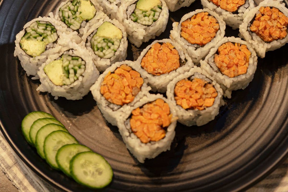 Yam Tempura & Avocado Cucumber Roll