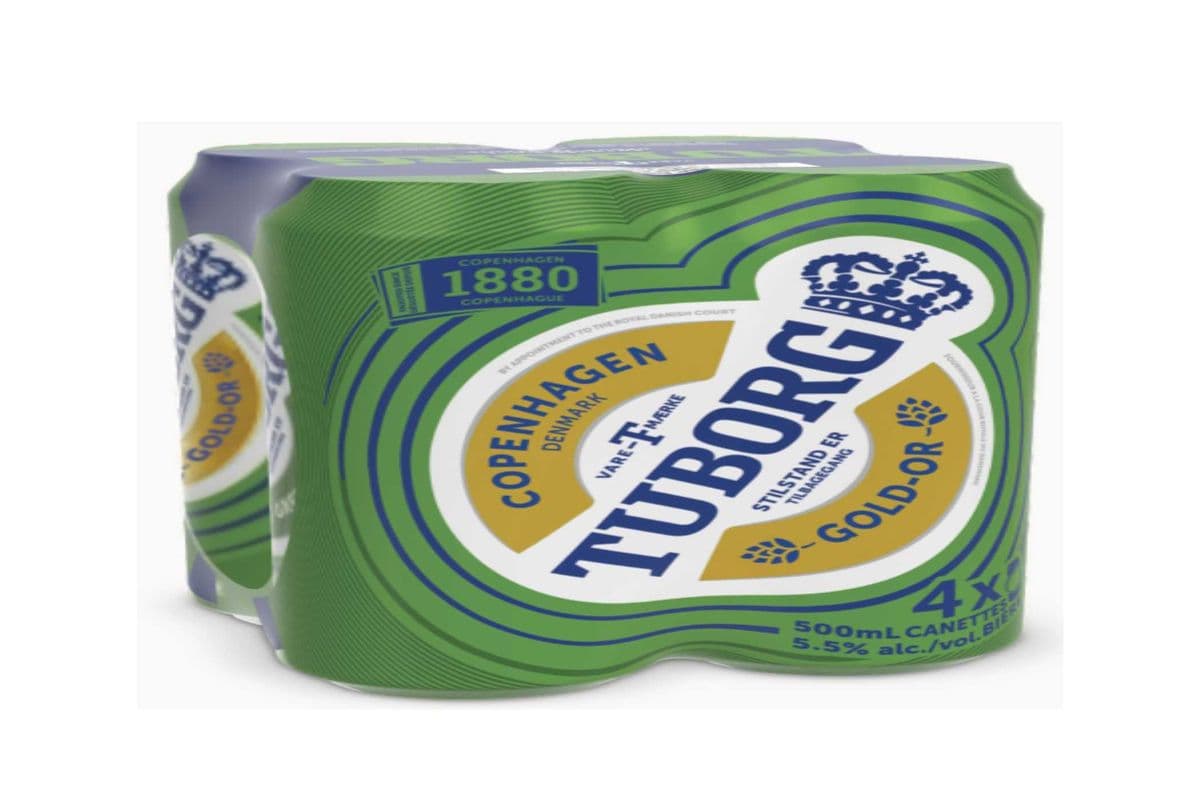 TUBORG GOLD 4 CANS (1 x 4 CANS)