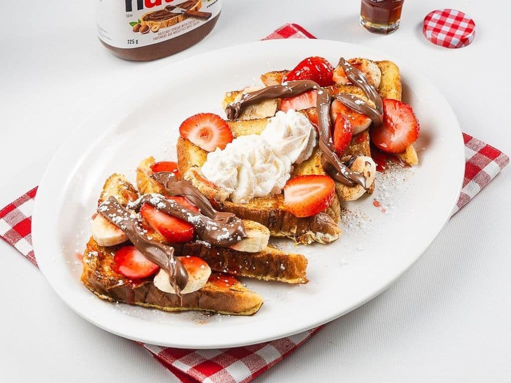 Nutella Strawberry Banana French toast*