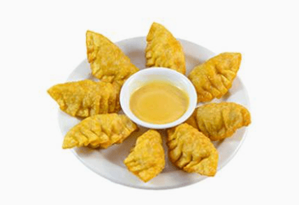 807. Dumplings frits à la sauce sésame / Fried Dumplings with sesame Sauce