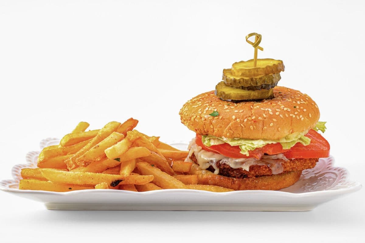 Crispy Chicken Burger with Fries