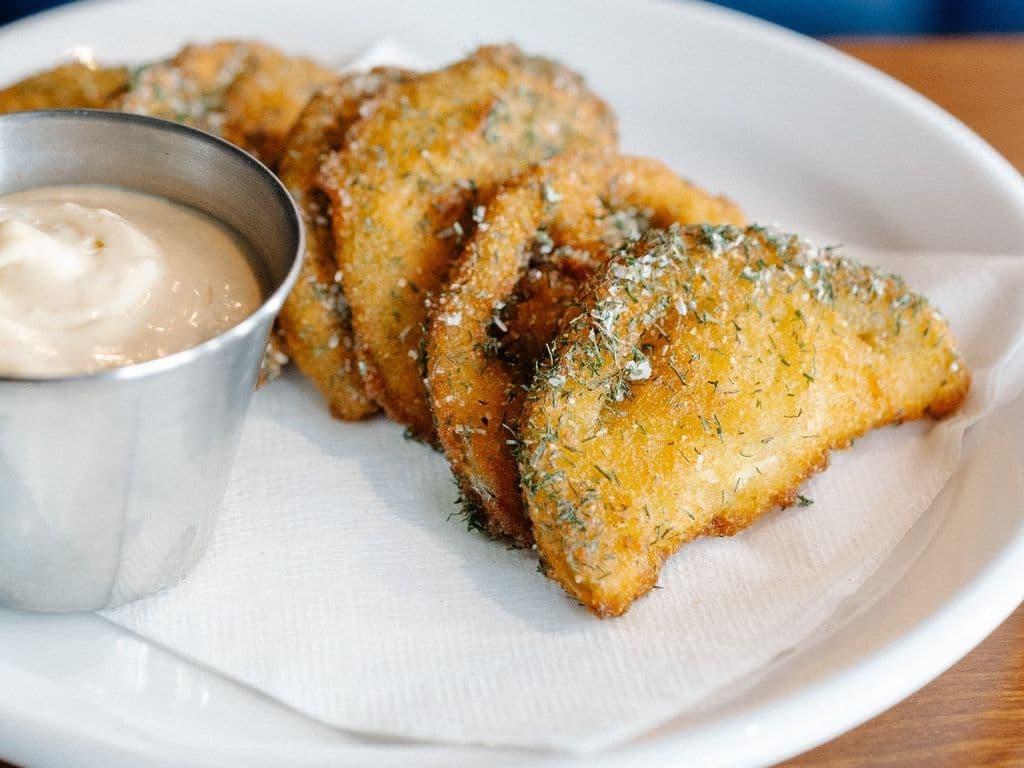 Fried Pickled Green Tomatoes