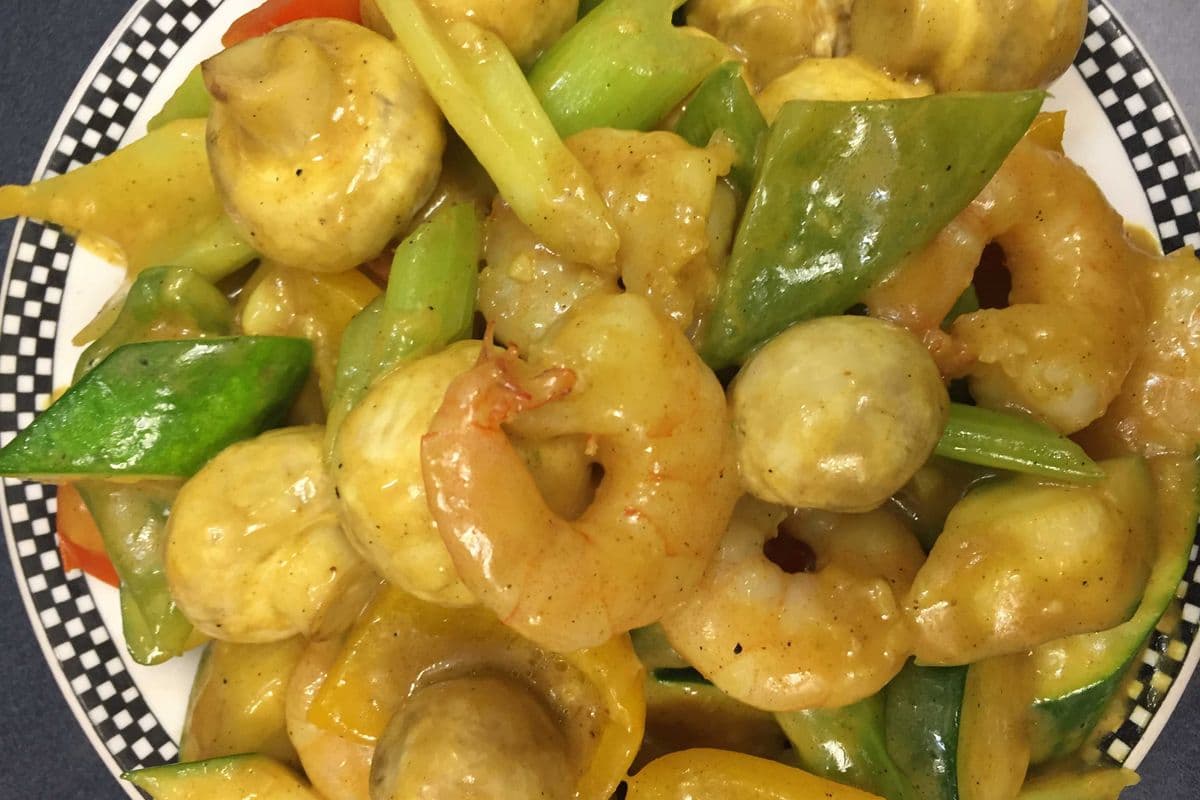 57. Curry Shrimp Veggie Stir Fry