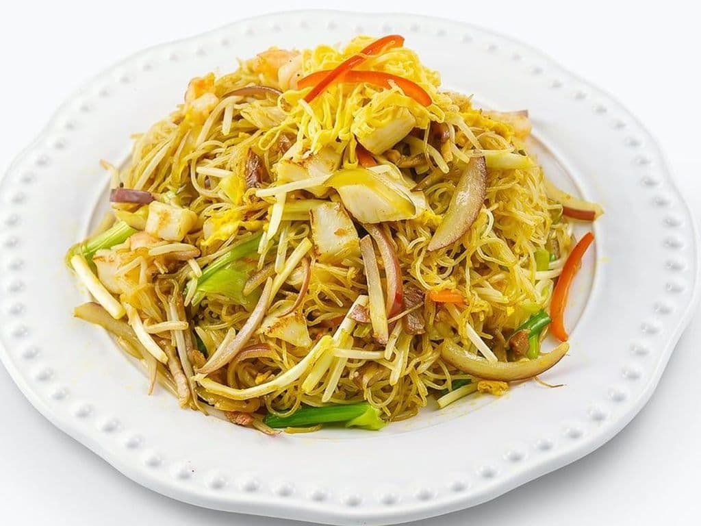 910 Singapore Stir Fried Vermicelli with Barbeque Pork & Curry 星洲炒米
