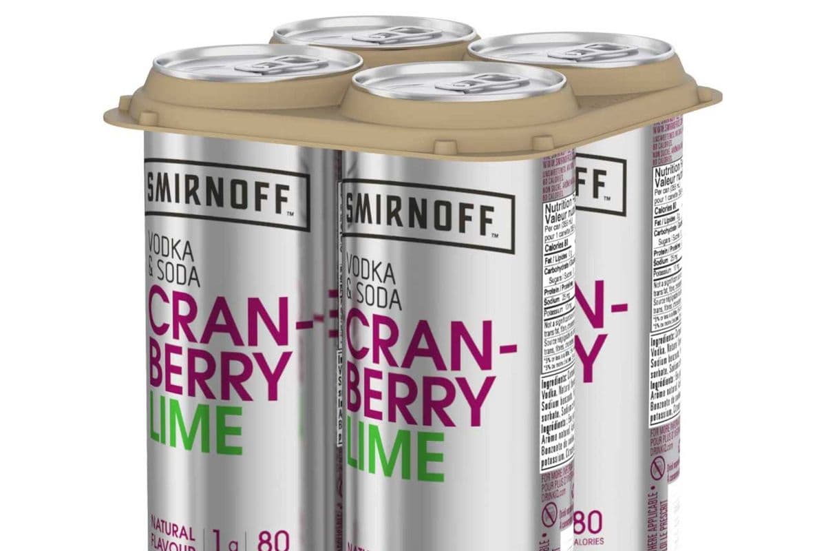 Smirnoff Vodka & Soda Cranberry Lime (4 x 355 ml Cans)