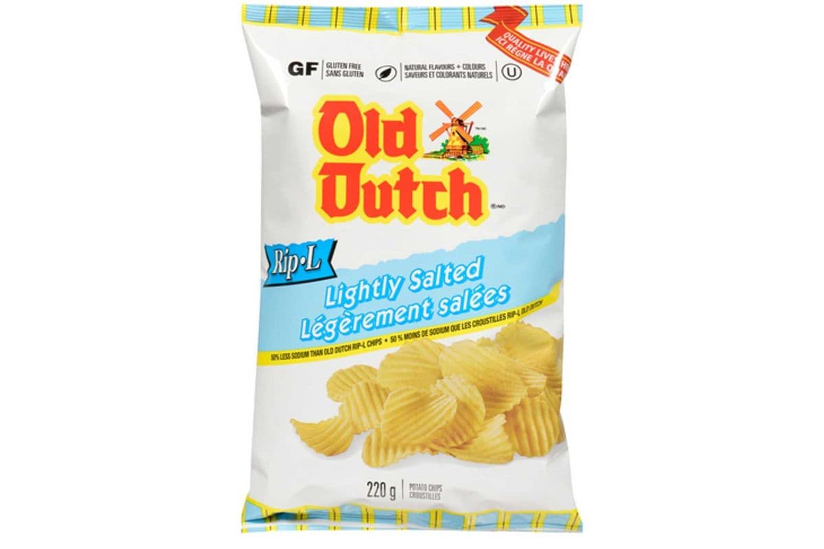 Old Dutch - Rip-L - Lightly Salted Chips (220 g)