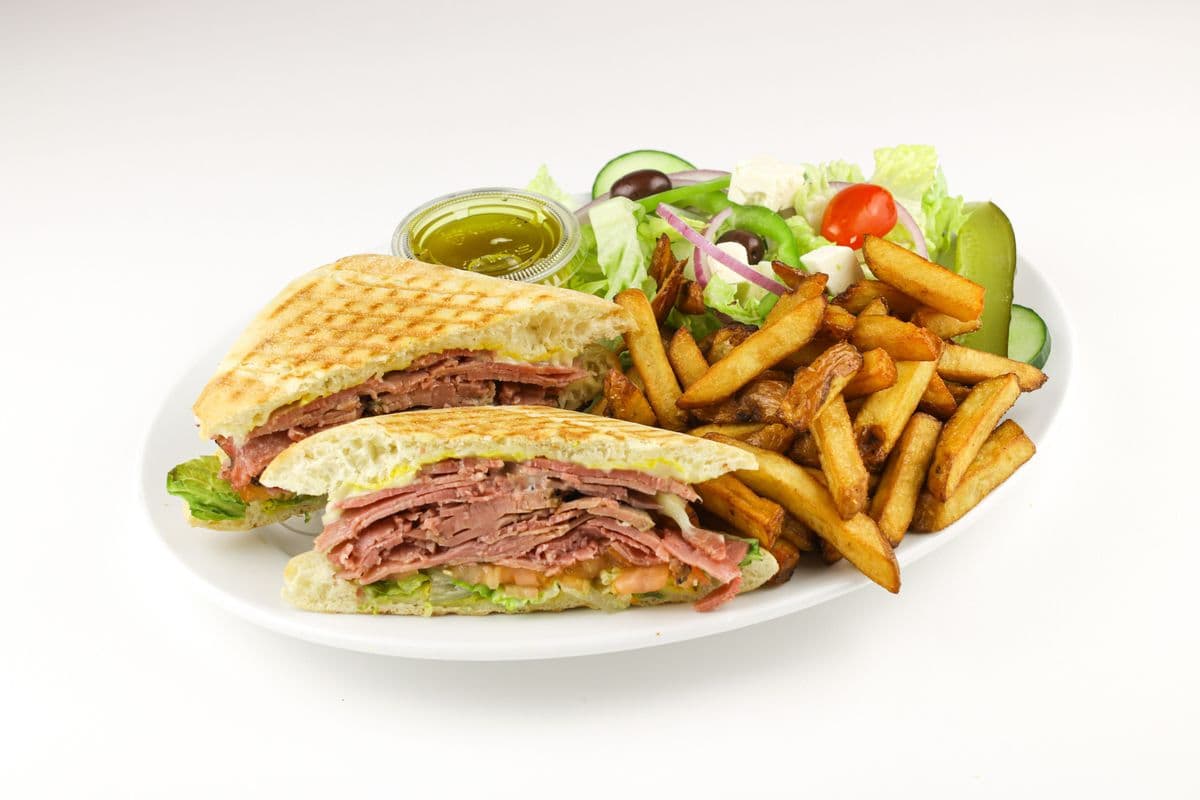 TRIO Panini viande fumée - Frites et salade