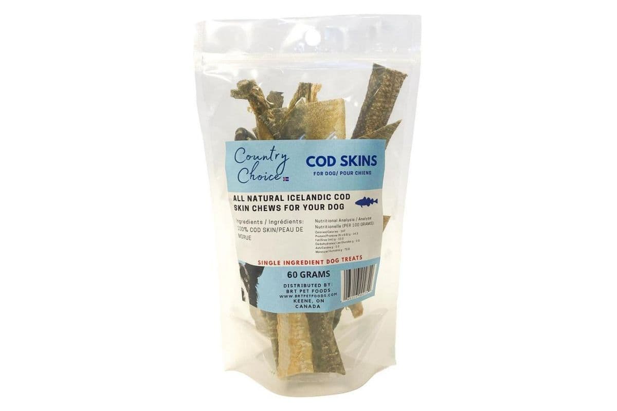 Country Choice Icelandic Cod Skins Dog Treats (4 inch) (60 g)