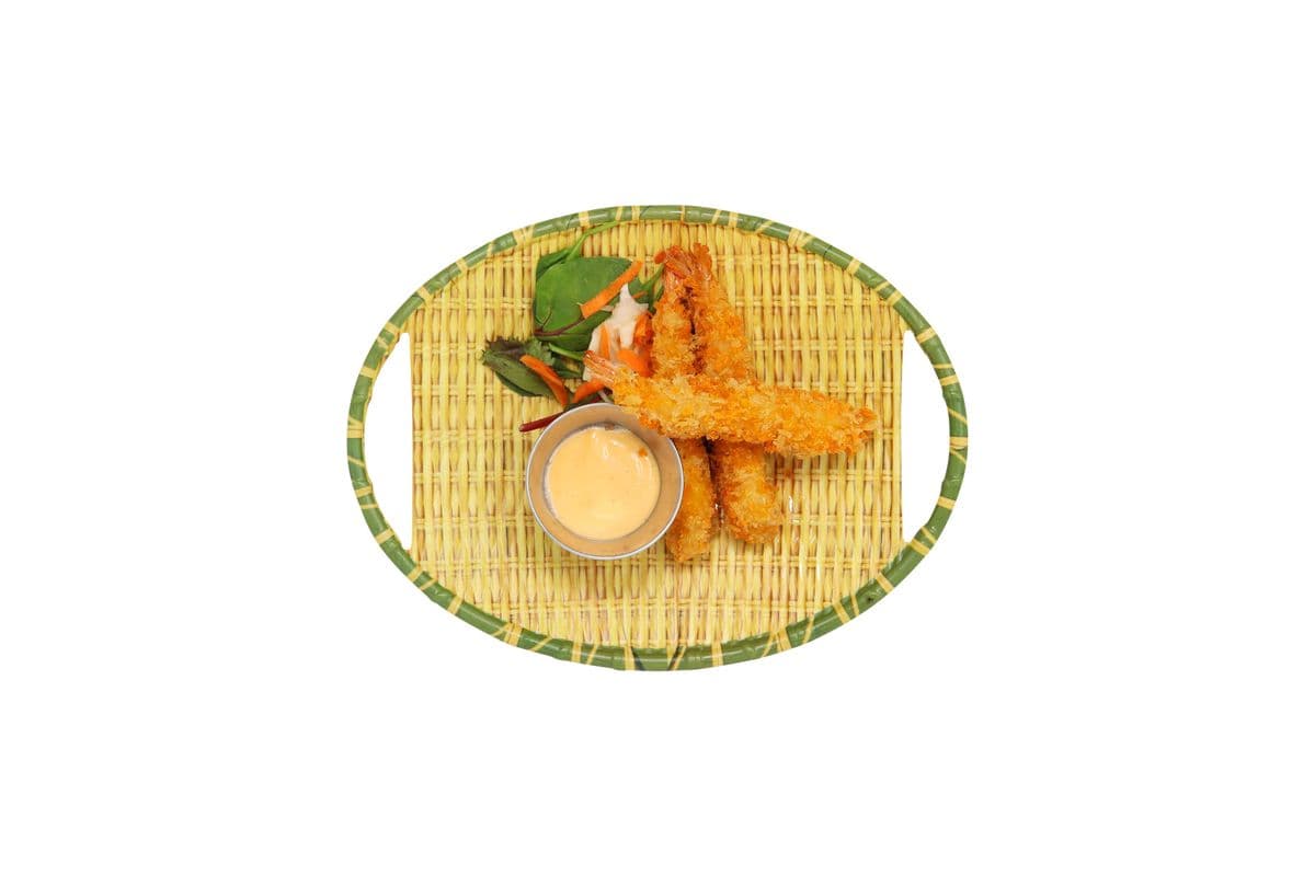 5. Crevettes tempura (trois morceaux)