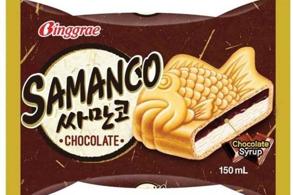 Samanco Chocolate Ice Cream Sandwich, 150ml - Binggrae (150ml )