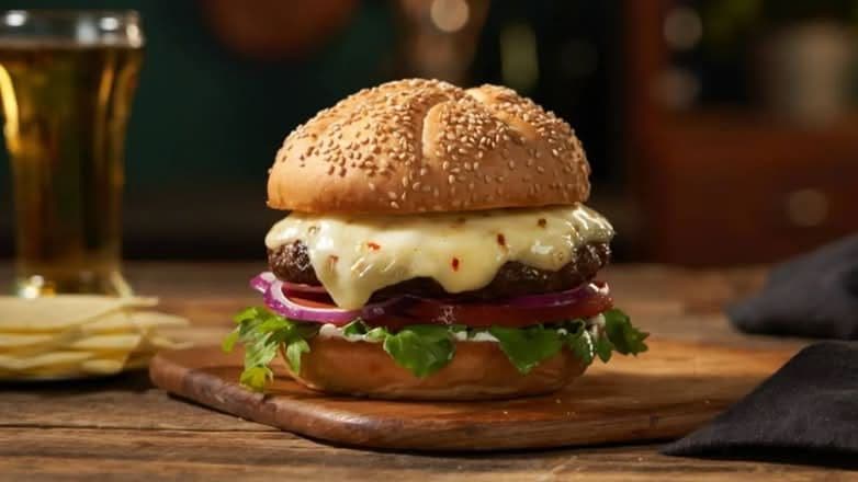Creamy fusion veggie burger