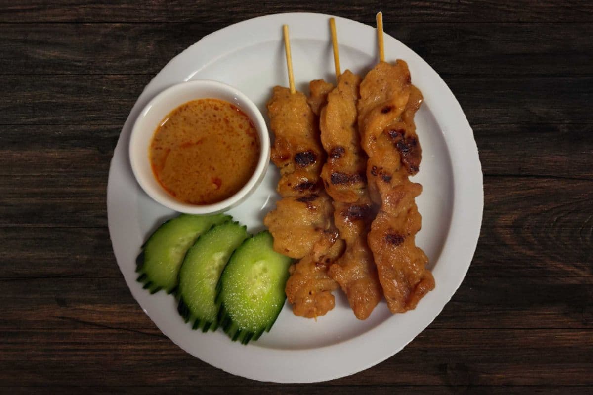 4. Pork Satay (3 pcs)