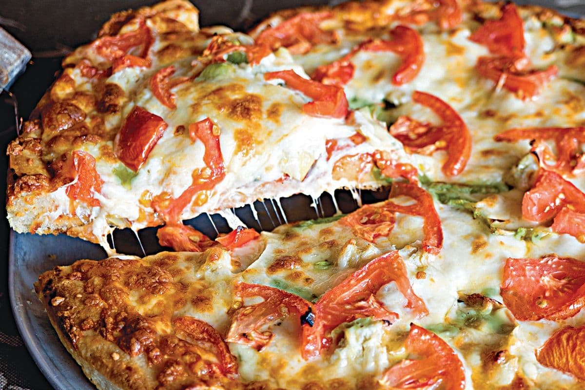 #28 Artichokes, Tomatoes, and Green Peppers Pizza