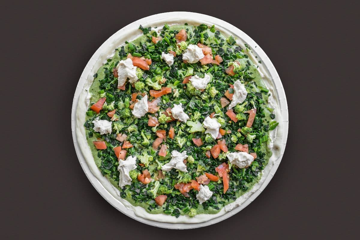 Pizza extra-large végétalienne 16" au pesto / Extra-Large 16" Vegan Pesto Pizza