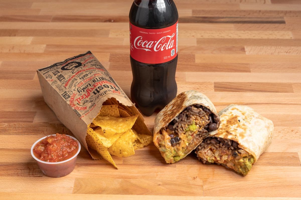 Bean, Cheese, and Guacamole Burrito Combo