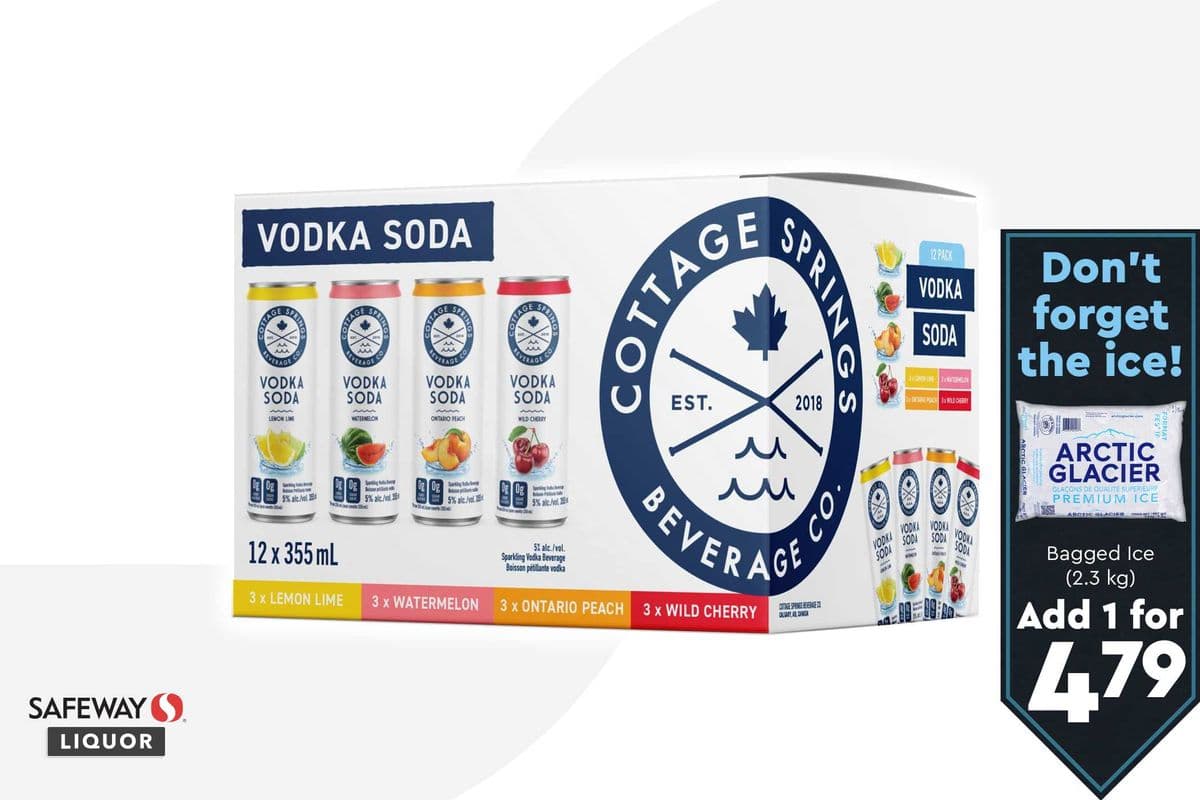 Cottage Springs Vodka Soda Mixed Pack (12 x 355 ml)