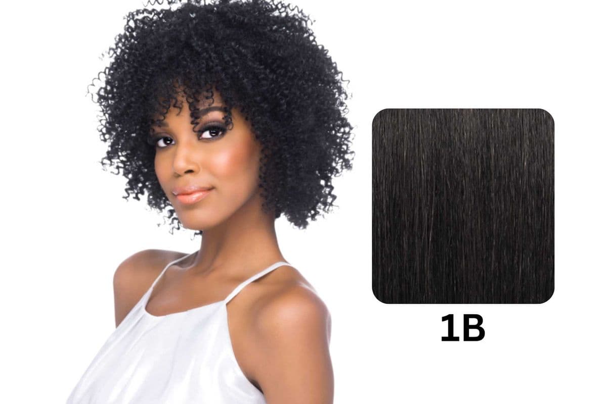 (#1B) Amore Mio Layered Tight Cork Screw Curl With Bang - AW-BOLD
