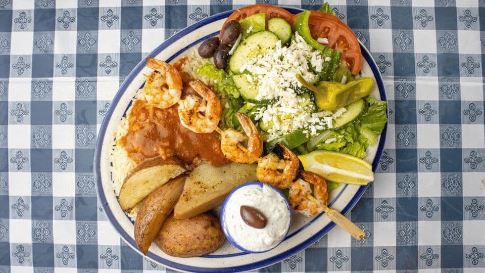 Shrimp Souvlaki Mykonos