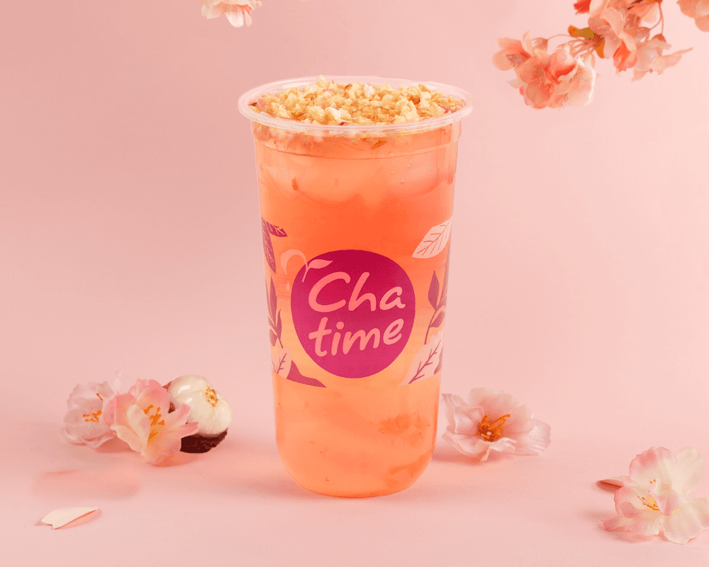 Sakura Lychee Juice (with Jelly)