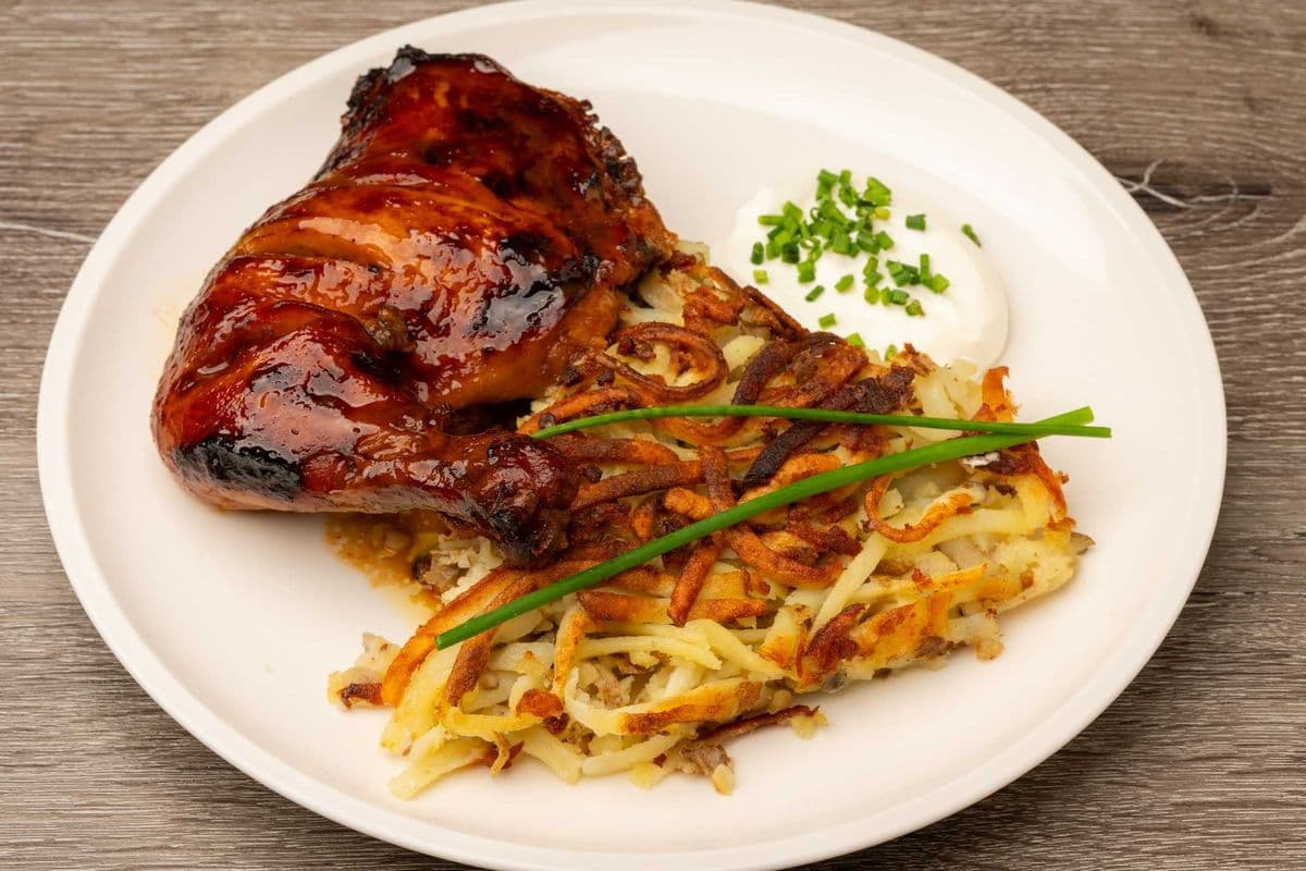 Rosti with Chicken Leg