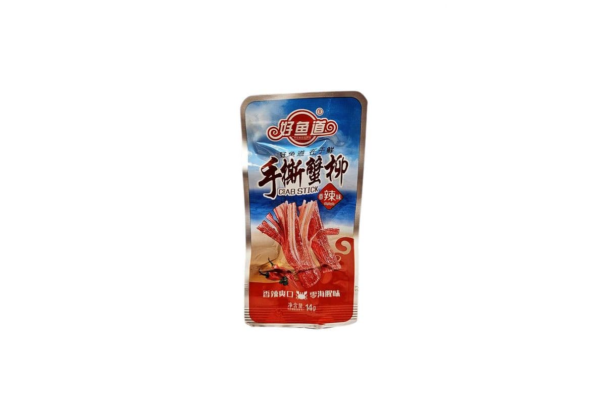 HYD Crab Stick Spicy Flavor(1PC)(好鱼道 手撕蟹柳 香辣味)