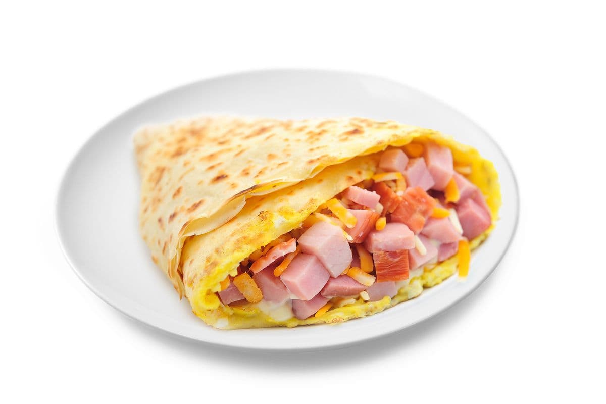 Ham, Egg and Cheese Crepe