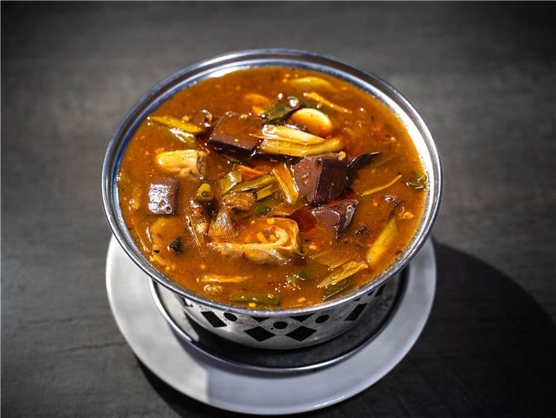 Combo M02 Stewed Pork Intestine & Pork Blood w/ Chili & Peppercorn Sauce (Spicy) M02 五更腸旺(辣) 套餐