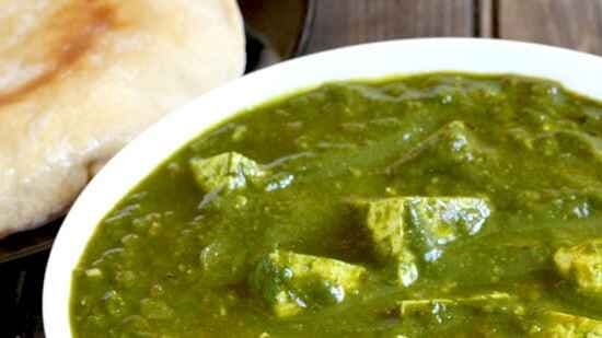 Palak Paneer Rice or Naan (LUNCH SIZE)