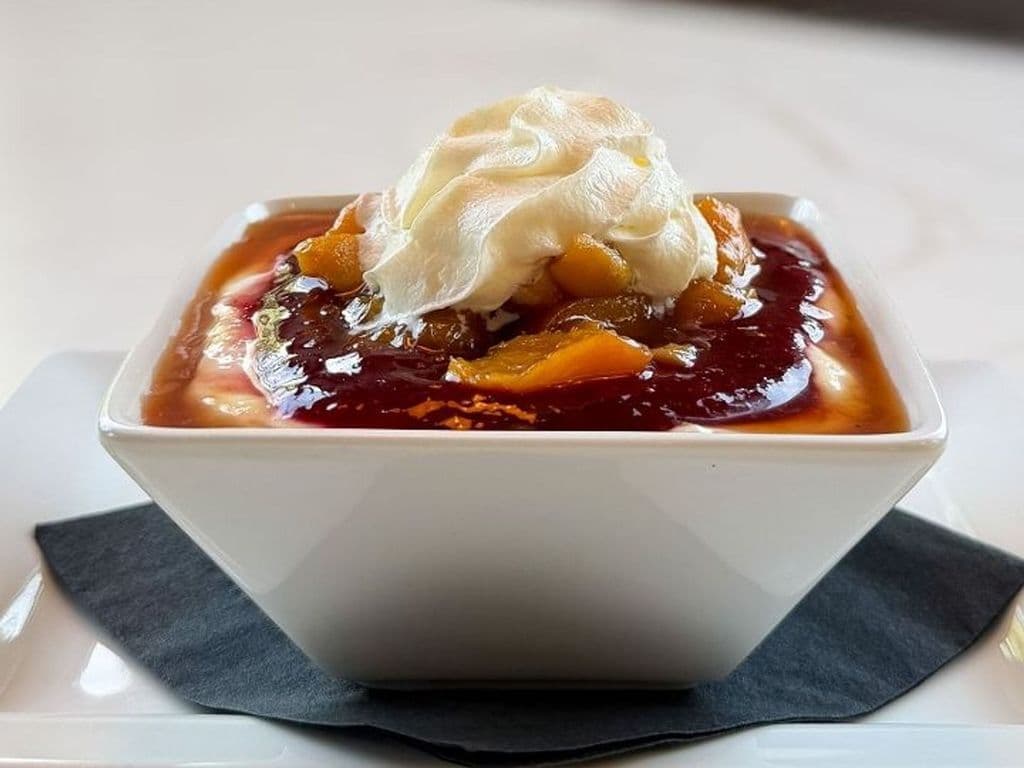 Peach & Blackberry Cheesecake
