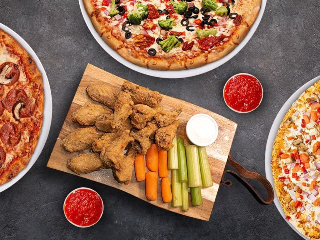 3 X-Large Pizza , 30 wings