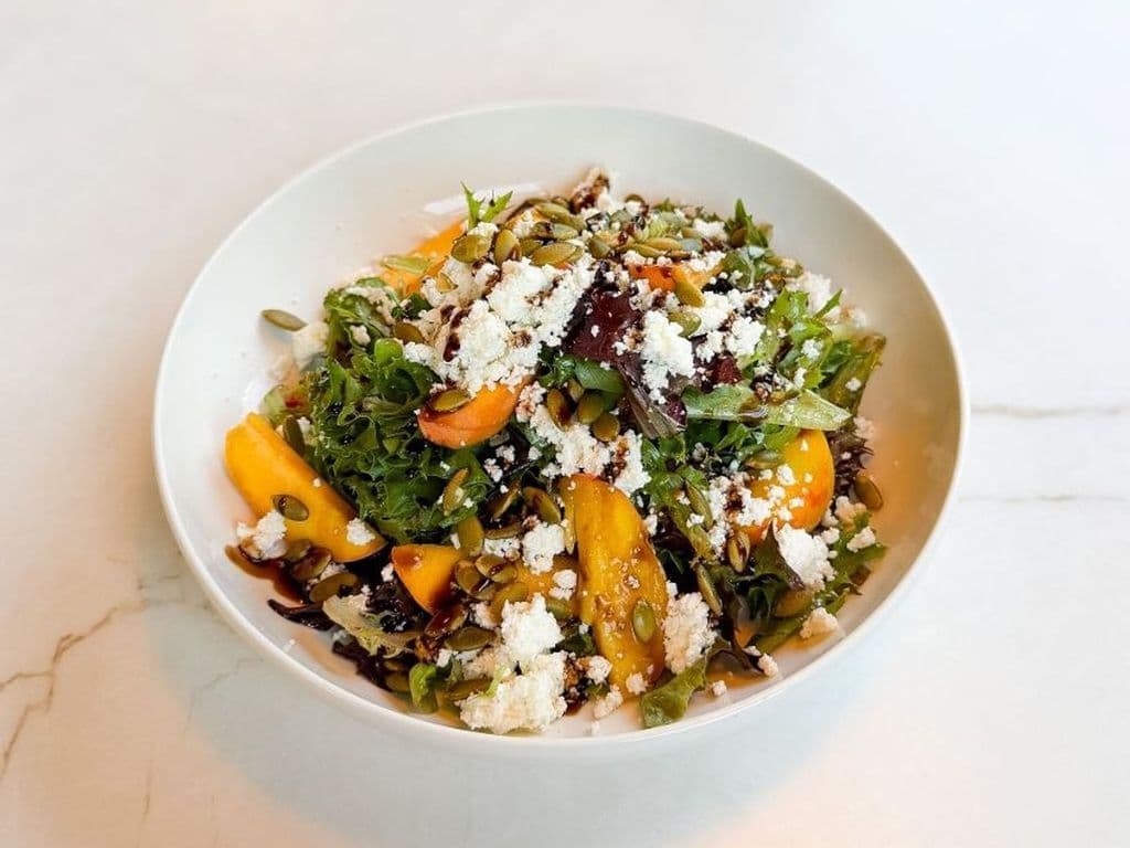 Fresh Peach & Goat Cheese Salad