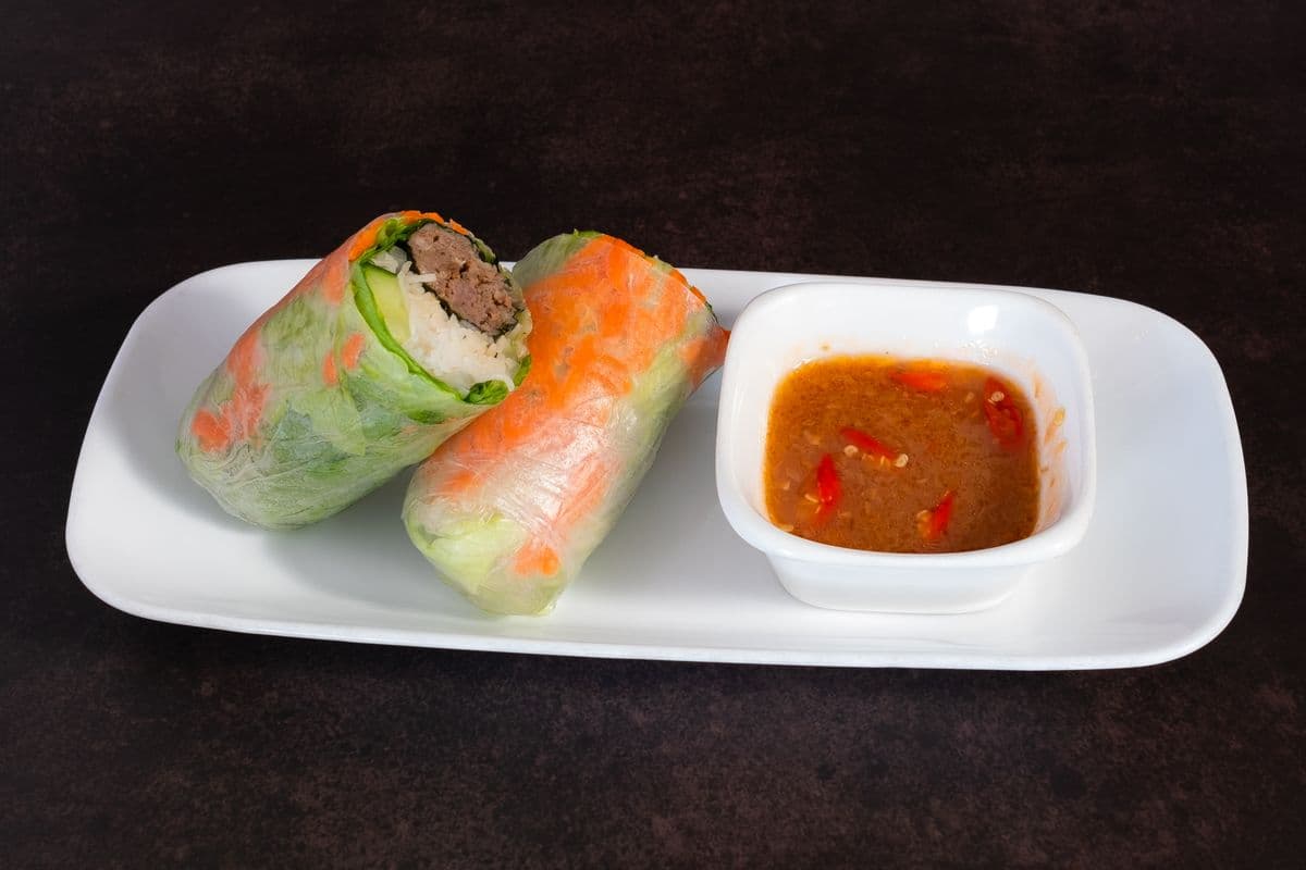 A11. Beef Wrapped Betel Leaves Salad Roll - Bo La Lot Goi Cuon