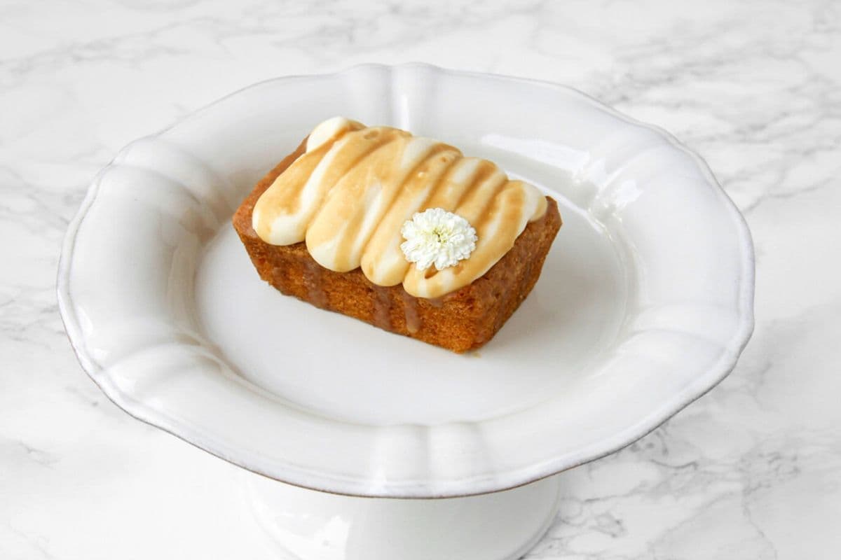 Banana Cake with Caramel Cream Cheese Icing