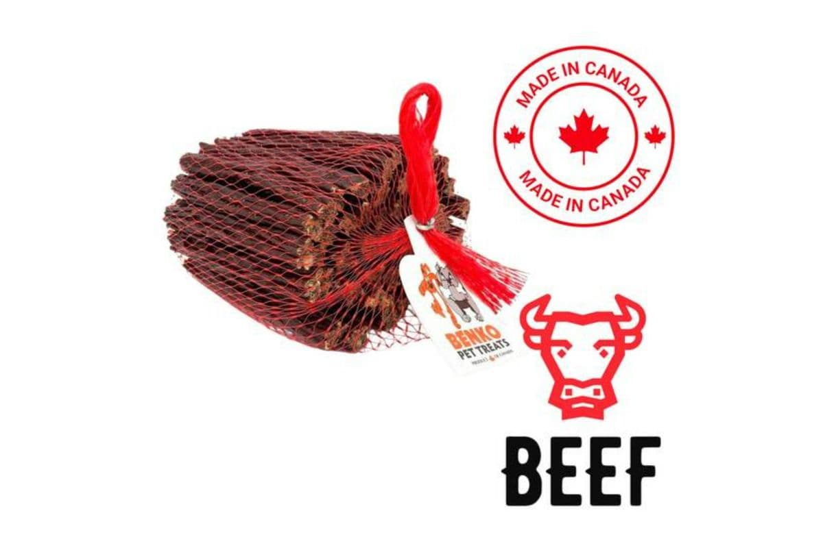 Benko Beef Sticks with Garlic Dog Treats (50 Pack)