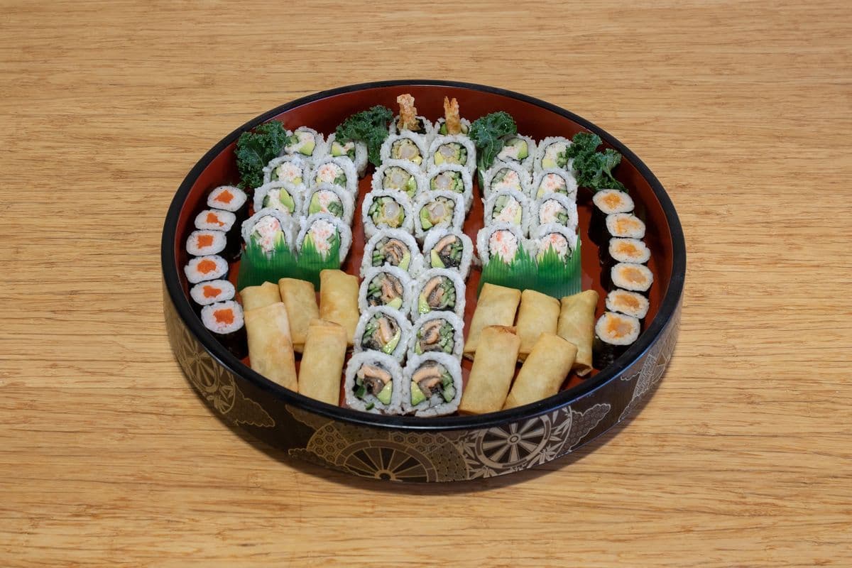 A. Maki Party Tray (44 pcs Sushi with 10 pcs Mini Spring Rolls)