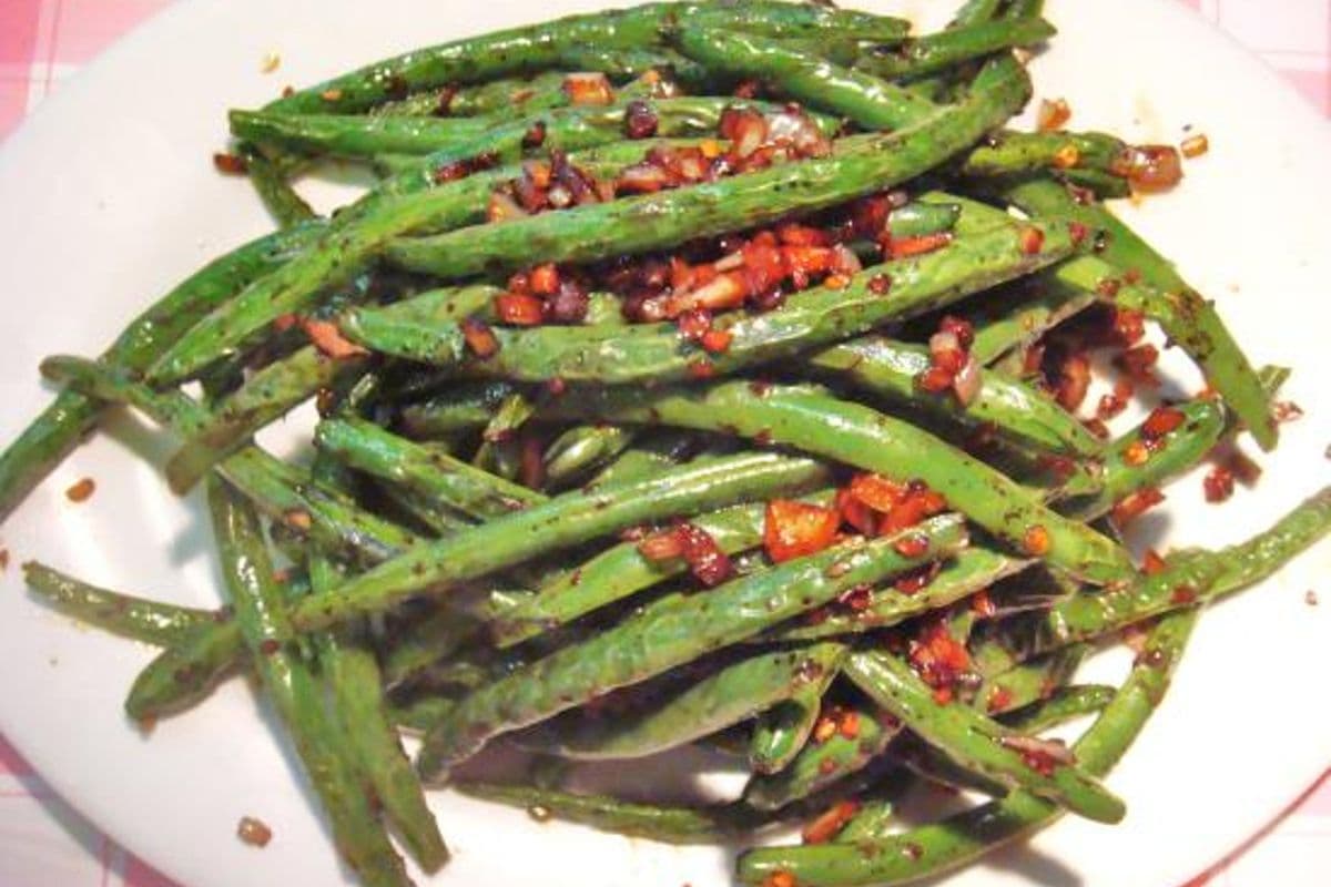 Fried Green Bean Sichuan-Style (Dry and Hot)