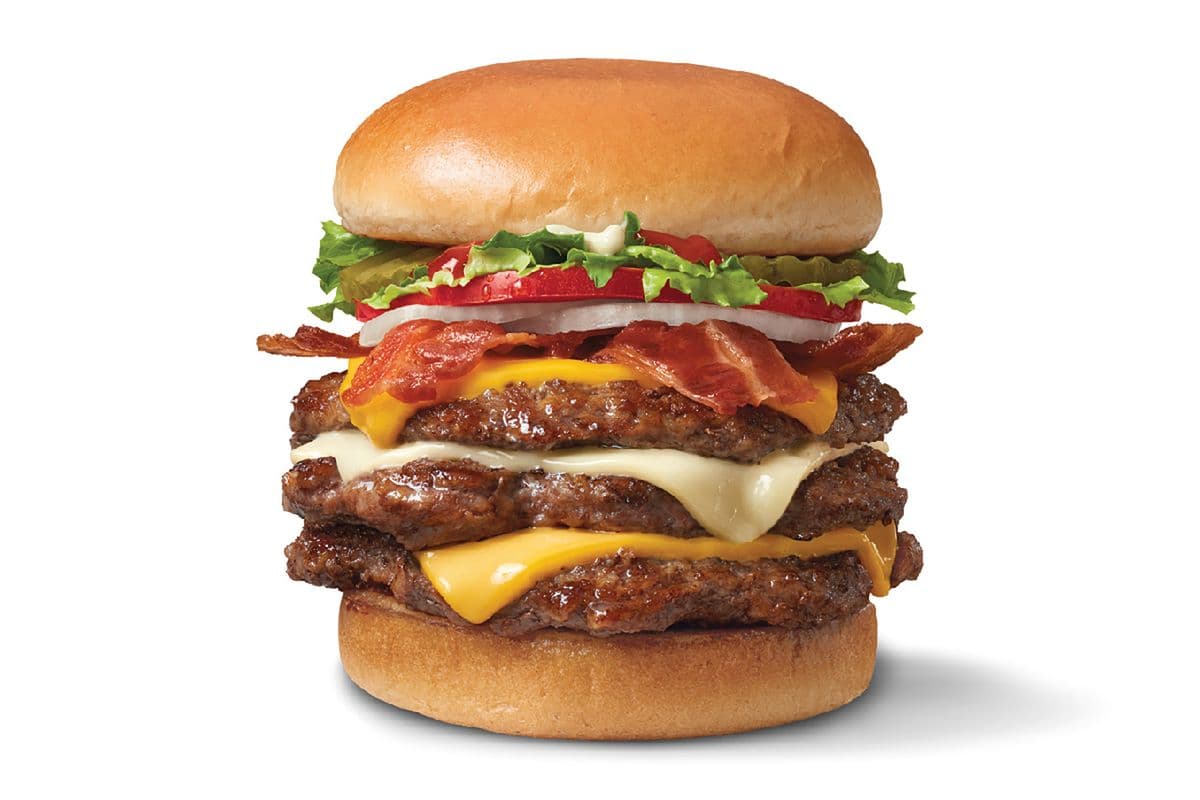 Bacon Two-Cheese Deluxe Signature Stackburger Triple