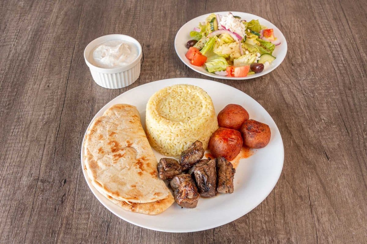 Lamb Souvlaki Dinner