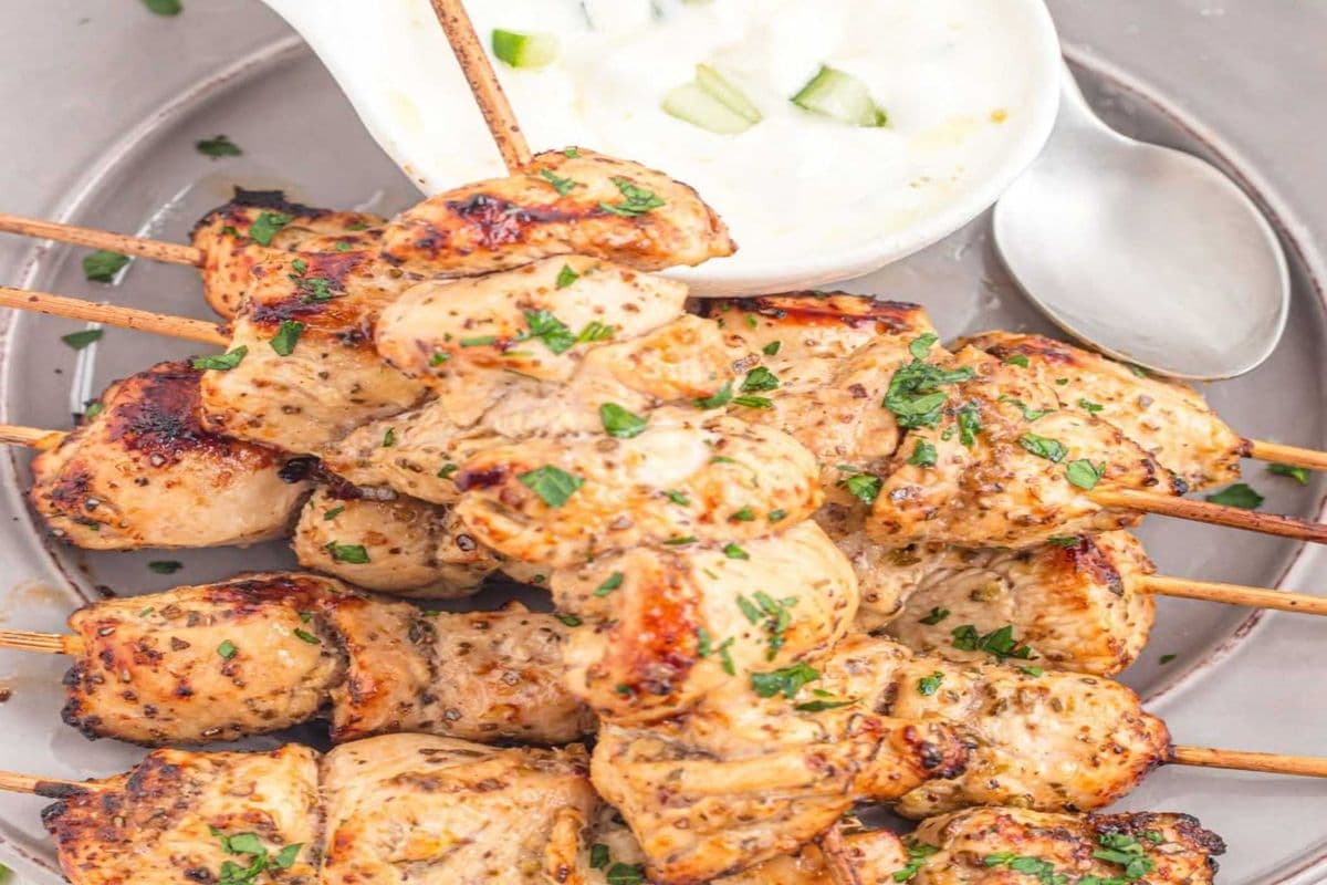 Chicken Kebabs (2 serving) with 2 sides
