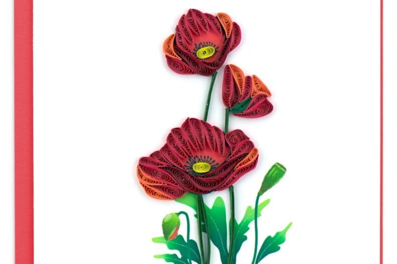 Red Poppies Cards BL1036