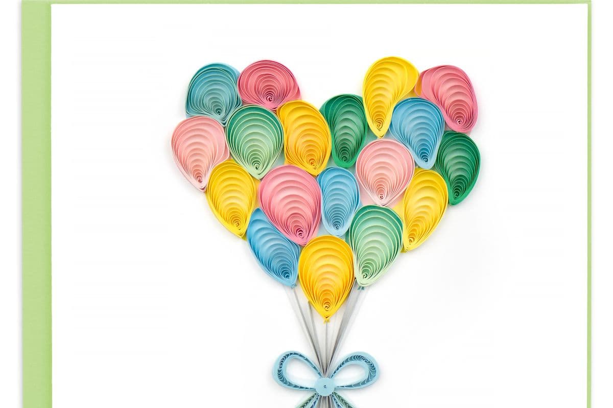 Heart Balloon Bunch Birthday Card BD175