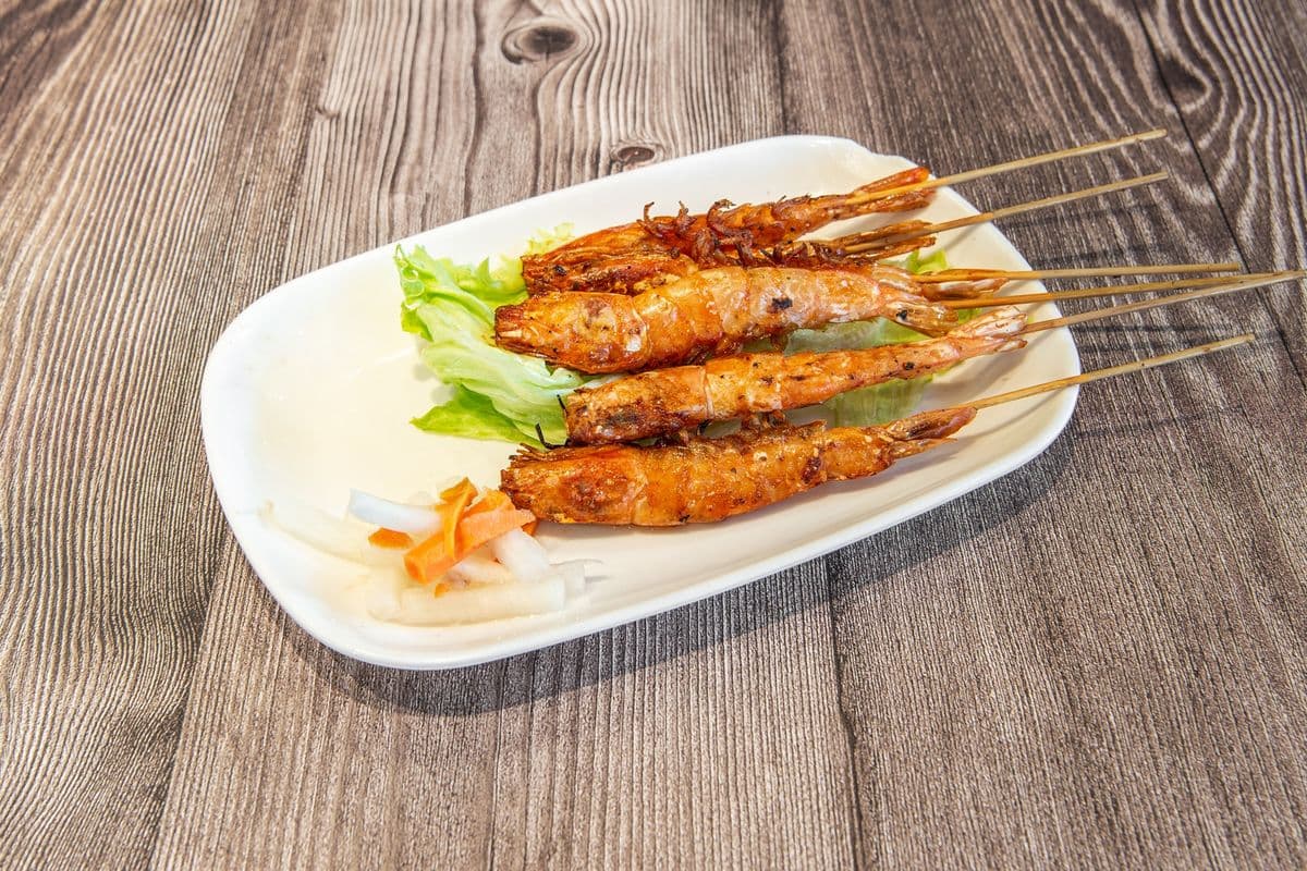 617. Grilled Shrimp with Head - Xiem Tom (5 pcs)
