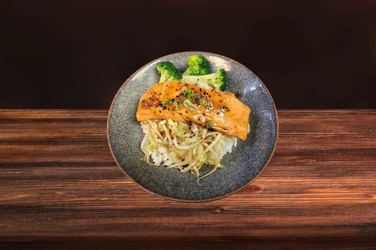 Salmon Teppan Teriyaki (rice bowl)