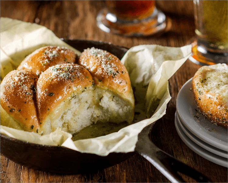 Fresh Baked Garlic Pan Bread
