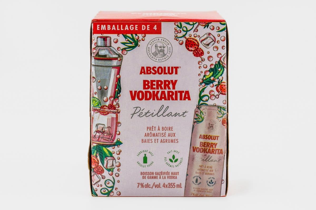 ABSOLUT BERRY VODKARITA COCKTAIL (1 x 4x355mL)