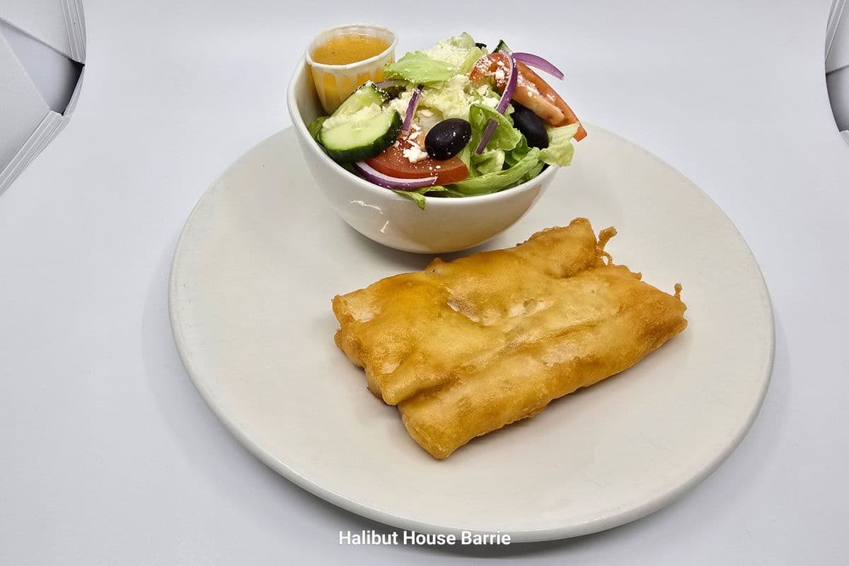 Cod with Greek Salad